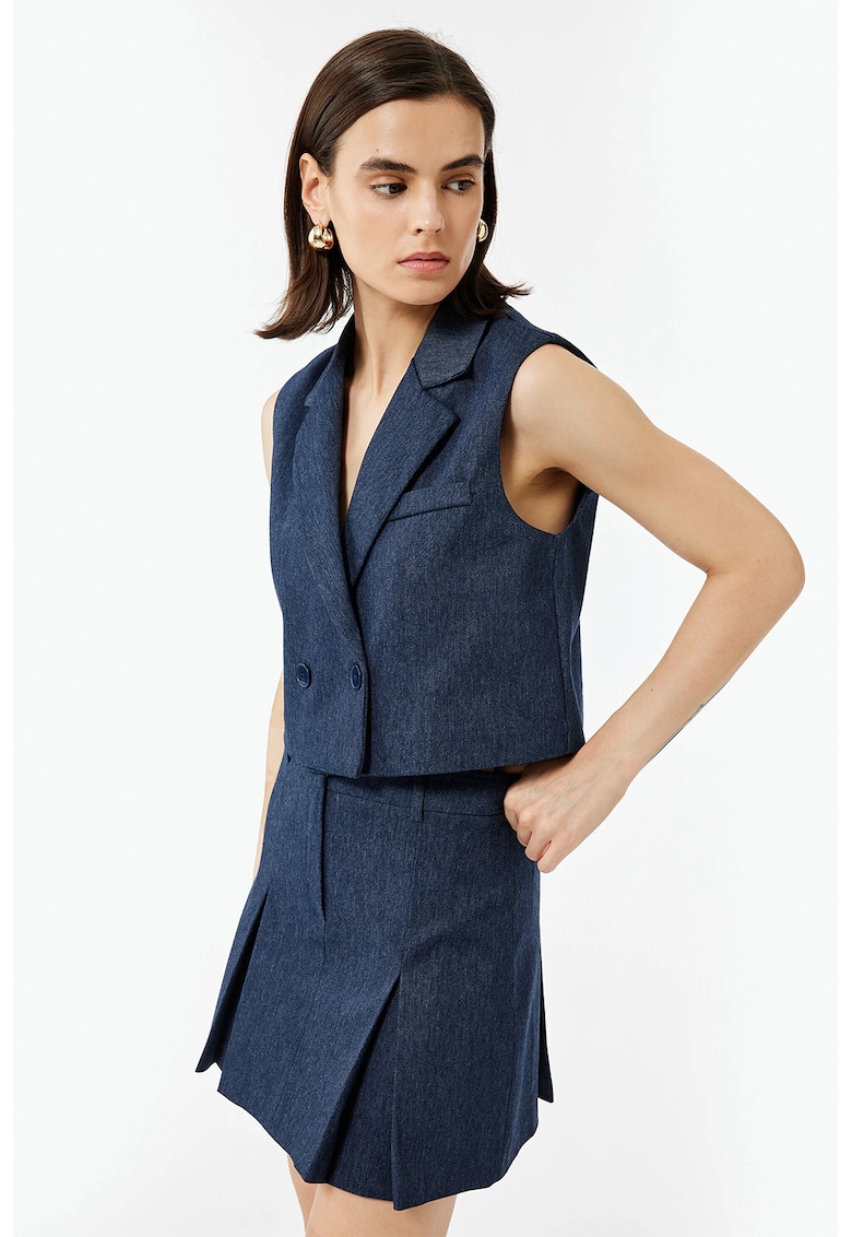 Vesta crop din denim
