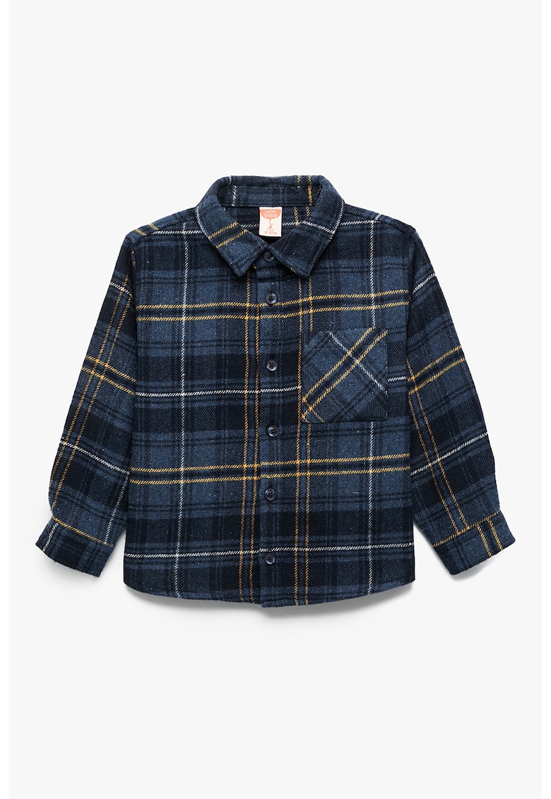 Camasa cu model in carouri si mansete cu nasturi Camasa cu model in carouri si mansete cu nasturi