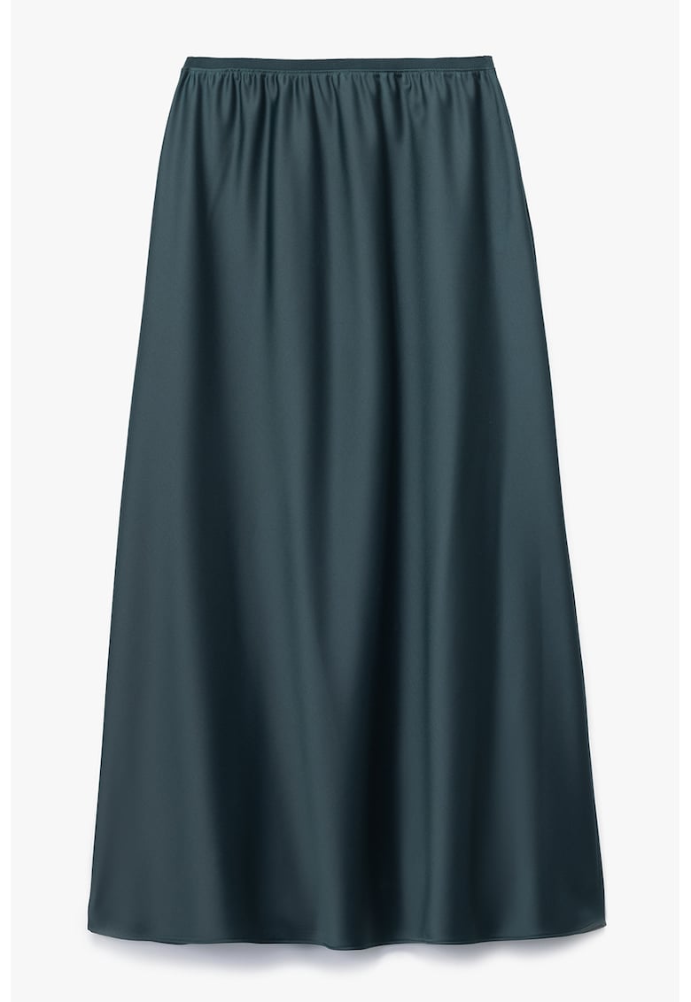 Koton Fusta midi de satin - Albastru petrol