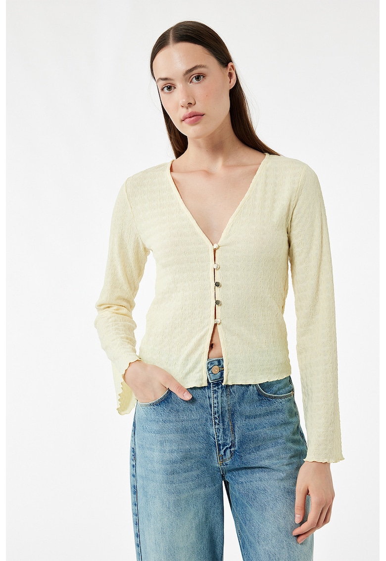 Cardigan cu decolteu in V