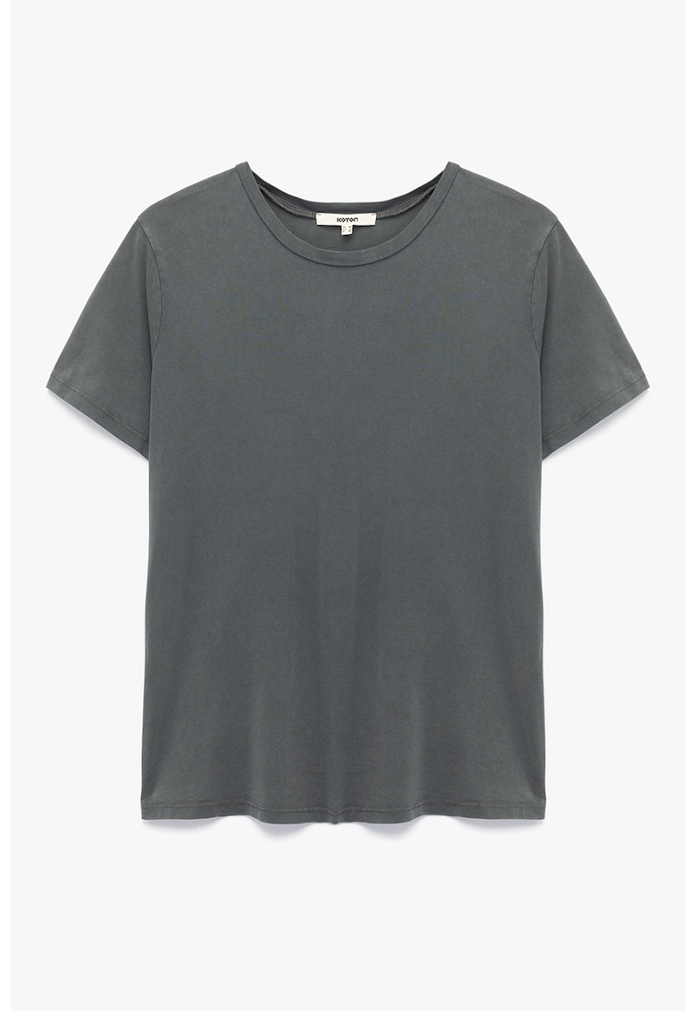 Tricou din bumbac cu model uni