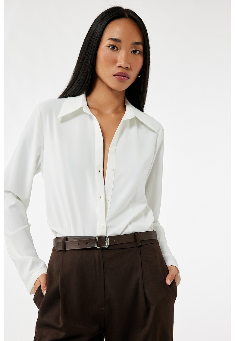 Camasa uni cu maneci lungi - Alb