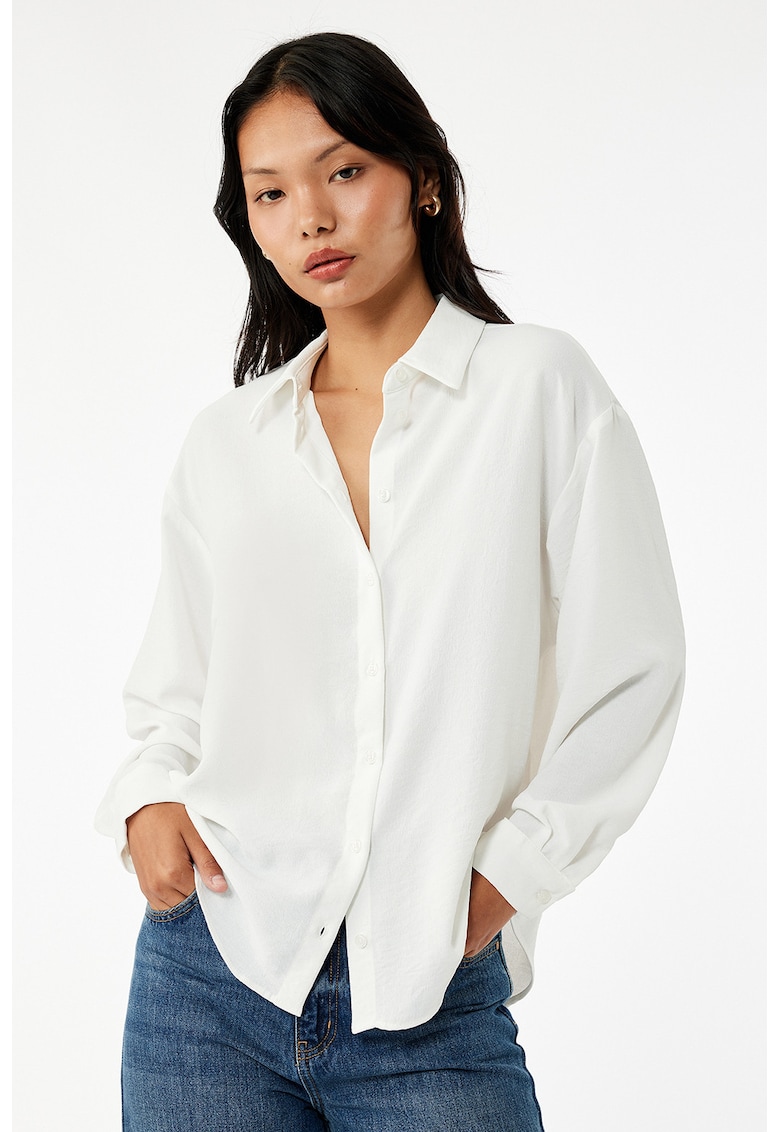 Camasa cu maneci cazute - Alb