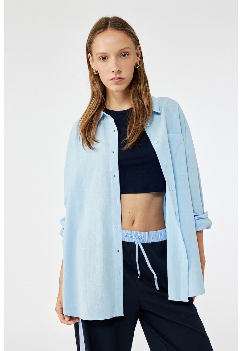 Camasa supradimensionata cu maneci cazute