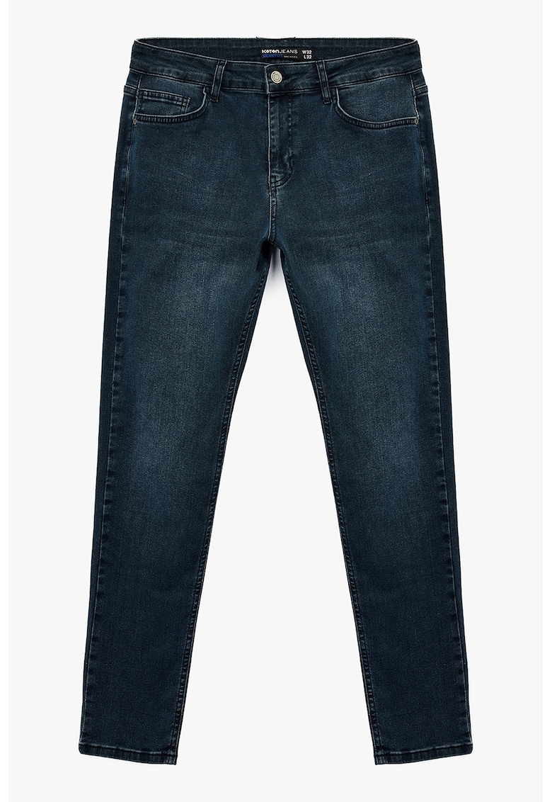 Blugi skinny cu model uni Blugi skinny cu model uni