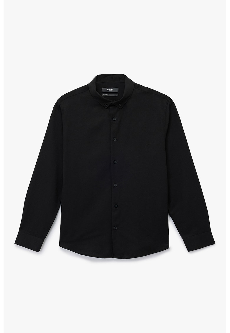 Camasa slim-fit cu model uni