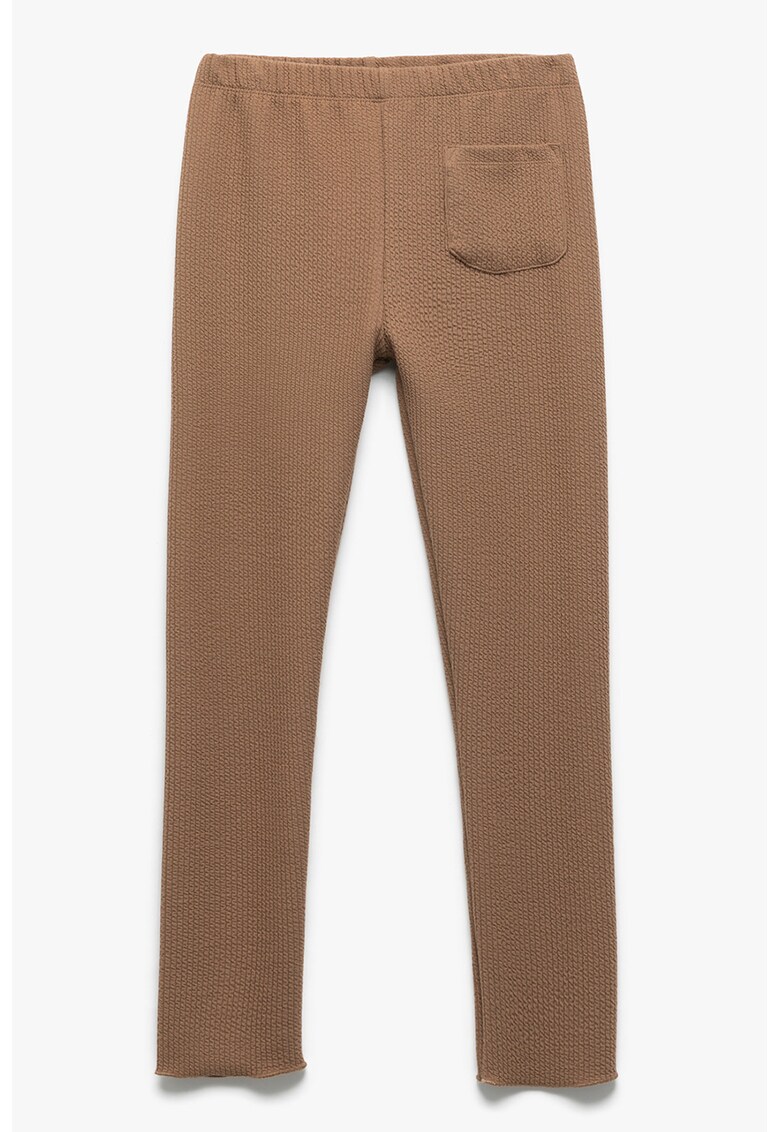 Colanti striati cu un singur buzunar - Maro deschis