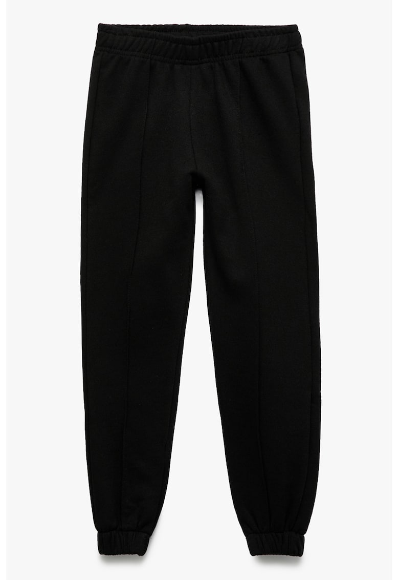 Pantaloni de trening cu model uni si talie elastica