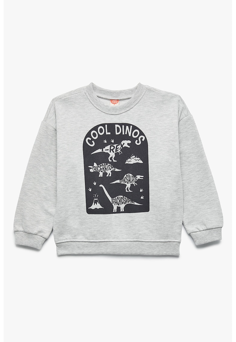 Bluza de trening cu imprimeu dinozaur