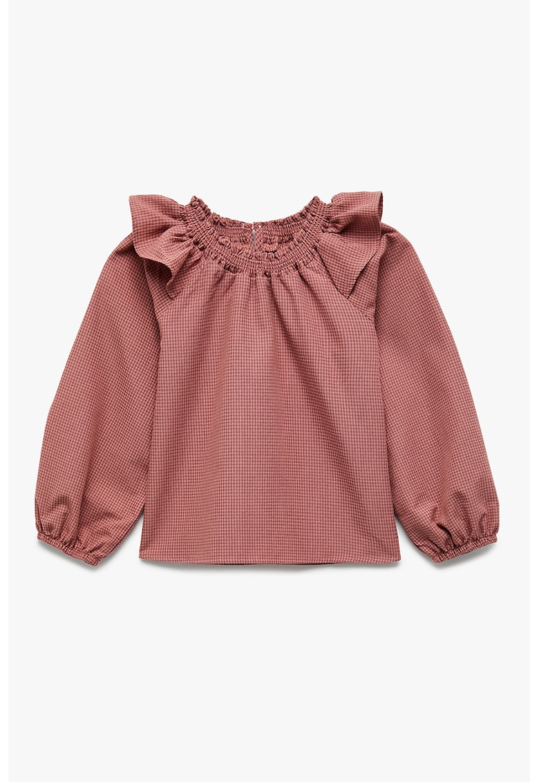 Bluza in carouri cu volane