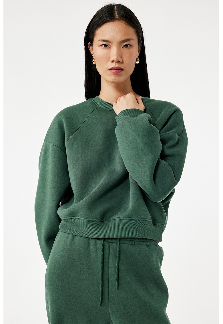 Bluza de trening cu decolteu la baza gatului