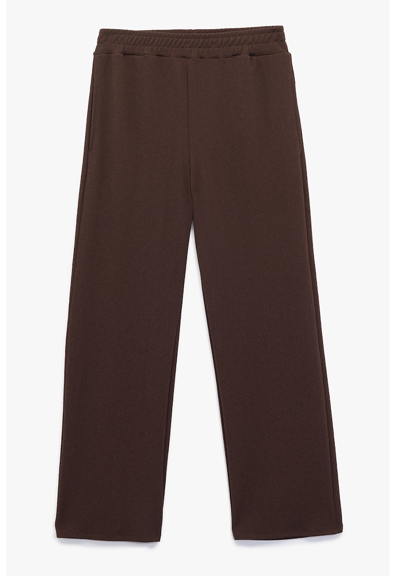 Pantaloni cu talie inalta si croiala ampla