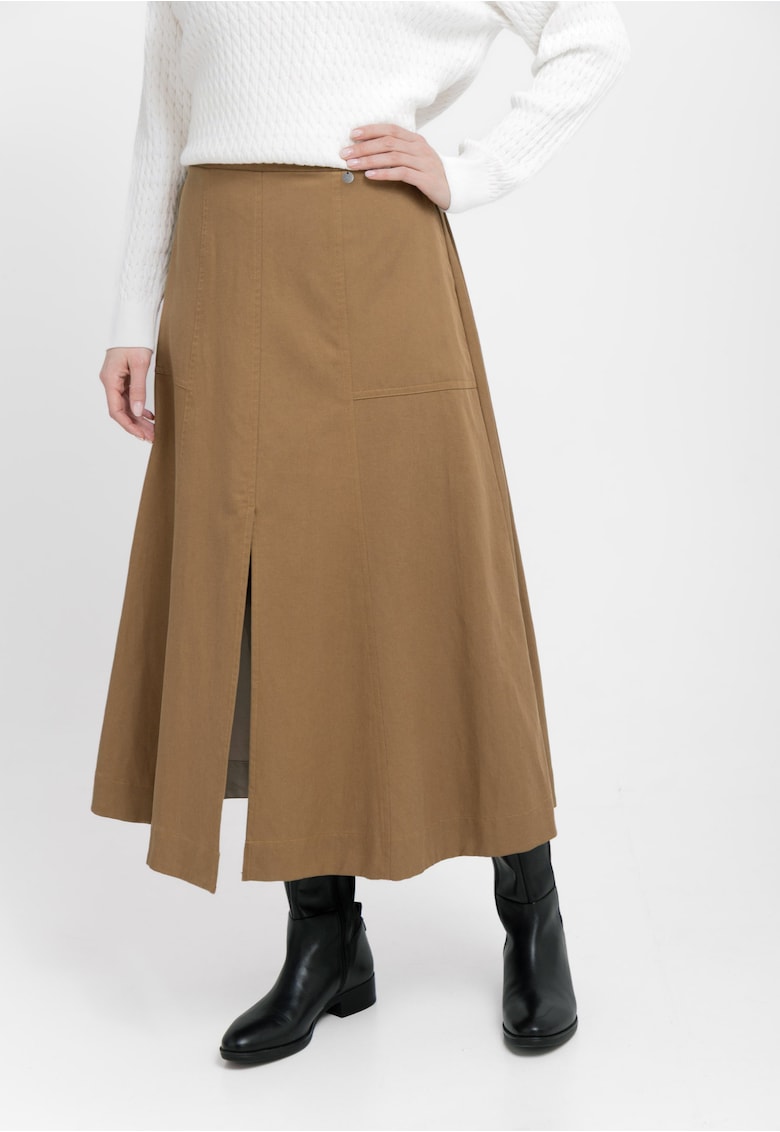 Fusta lunga evazata casual G-Alibi - camel