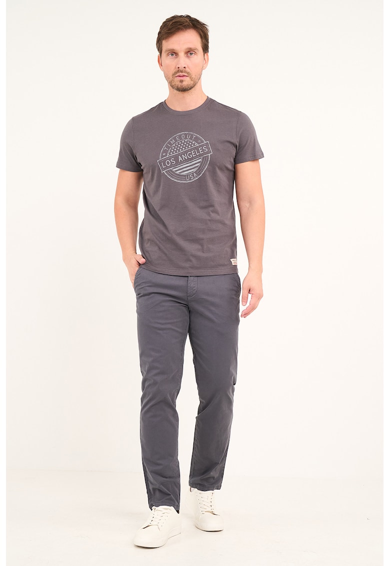 Pantaloni cu buzunare oblice - Gri inchis