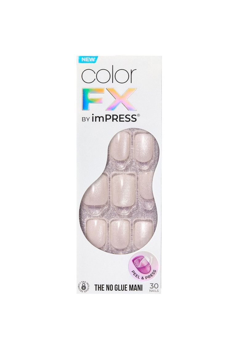 Unghii False imPRESS Color FX - 30 buc - Argintiu