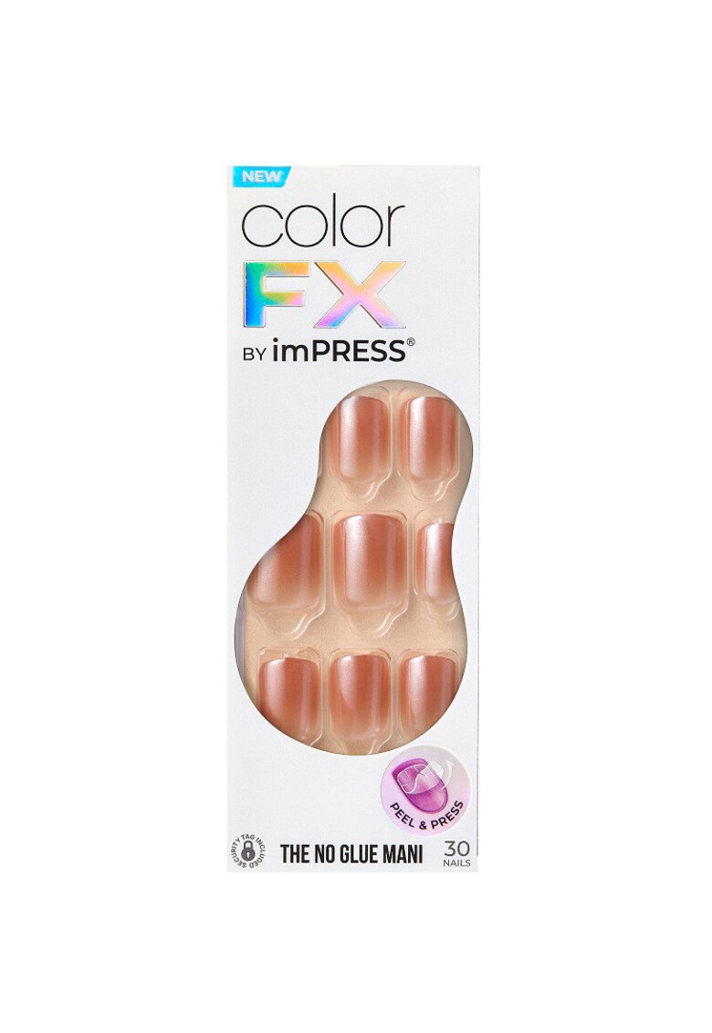 Unghii False imPRESS Color FX - 30 buc - Maro ciocolatiu