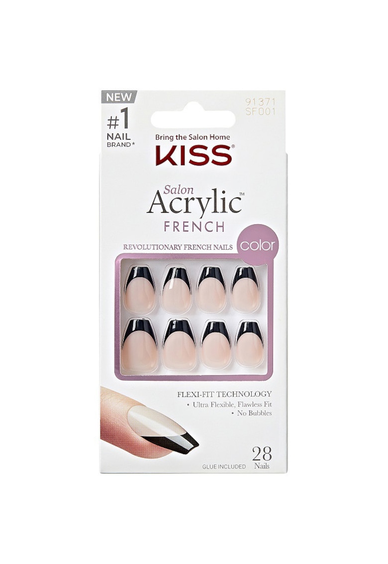 Unghii False Salon Acrylic French Color - 28 buc