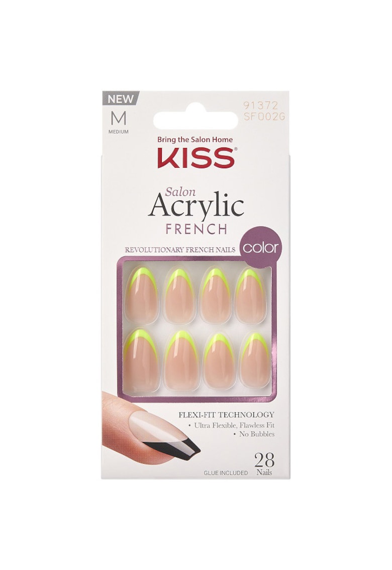 Unghii False Salon Acrylic French Color - 28 buc