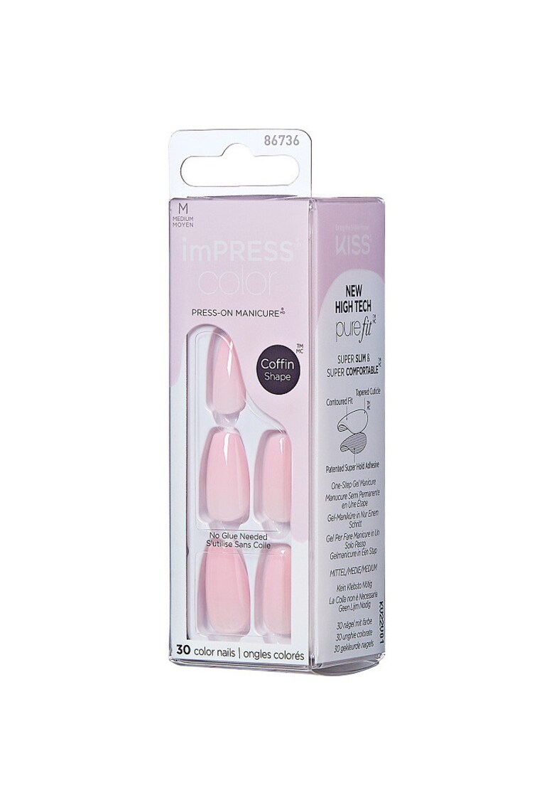 Unghii False IMPRESS - 30 buc - Roz fructul dragonului