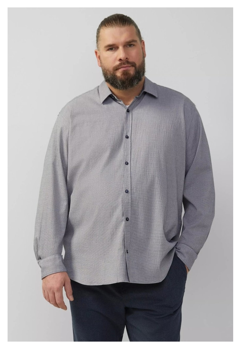 Big Sizes Camasa barbati big sizes - cu maneca lunga - Regular fit - Gri deschis