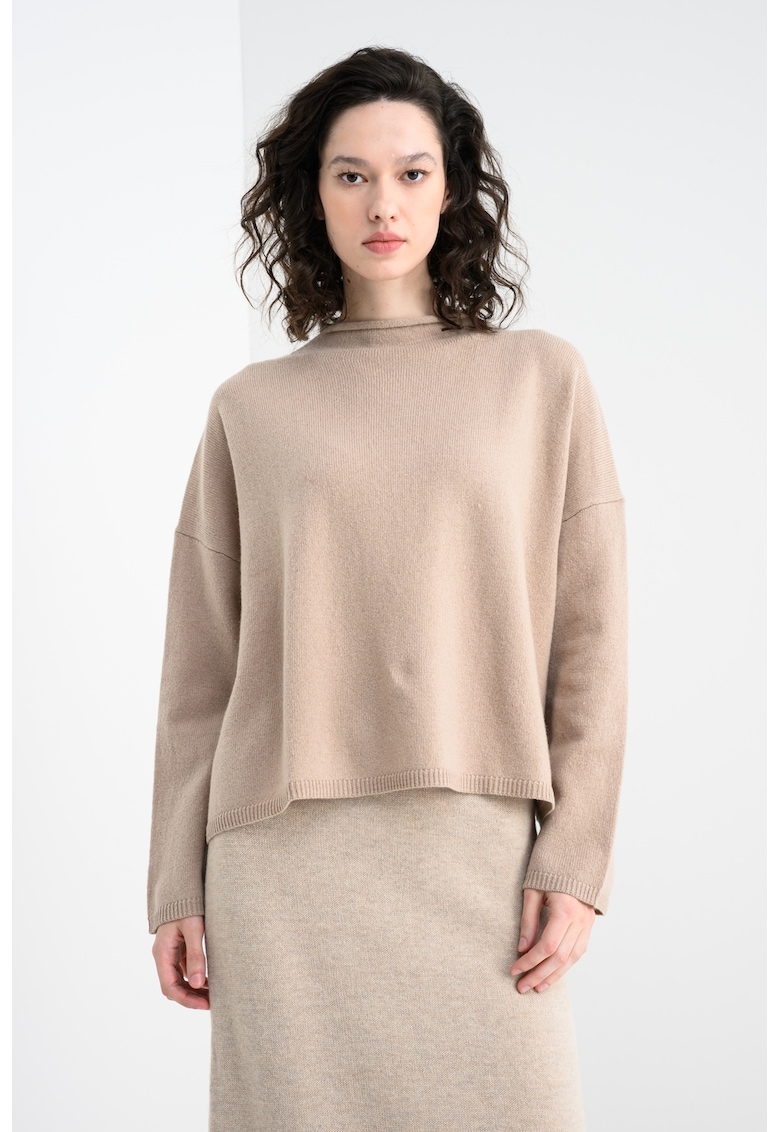 Pulover din lana cu maneci cazute