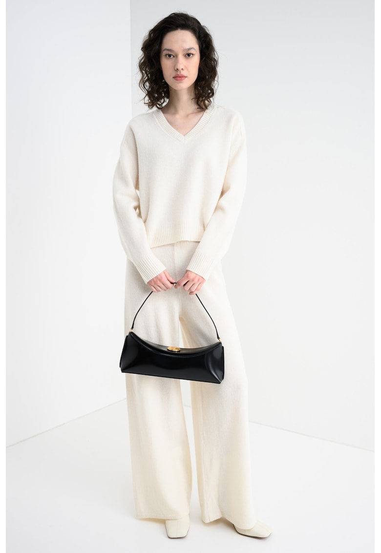 Pulover de lana cu maneci cazute