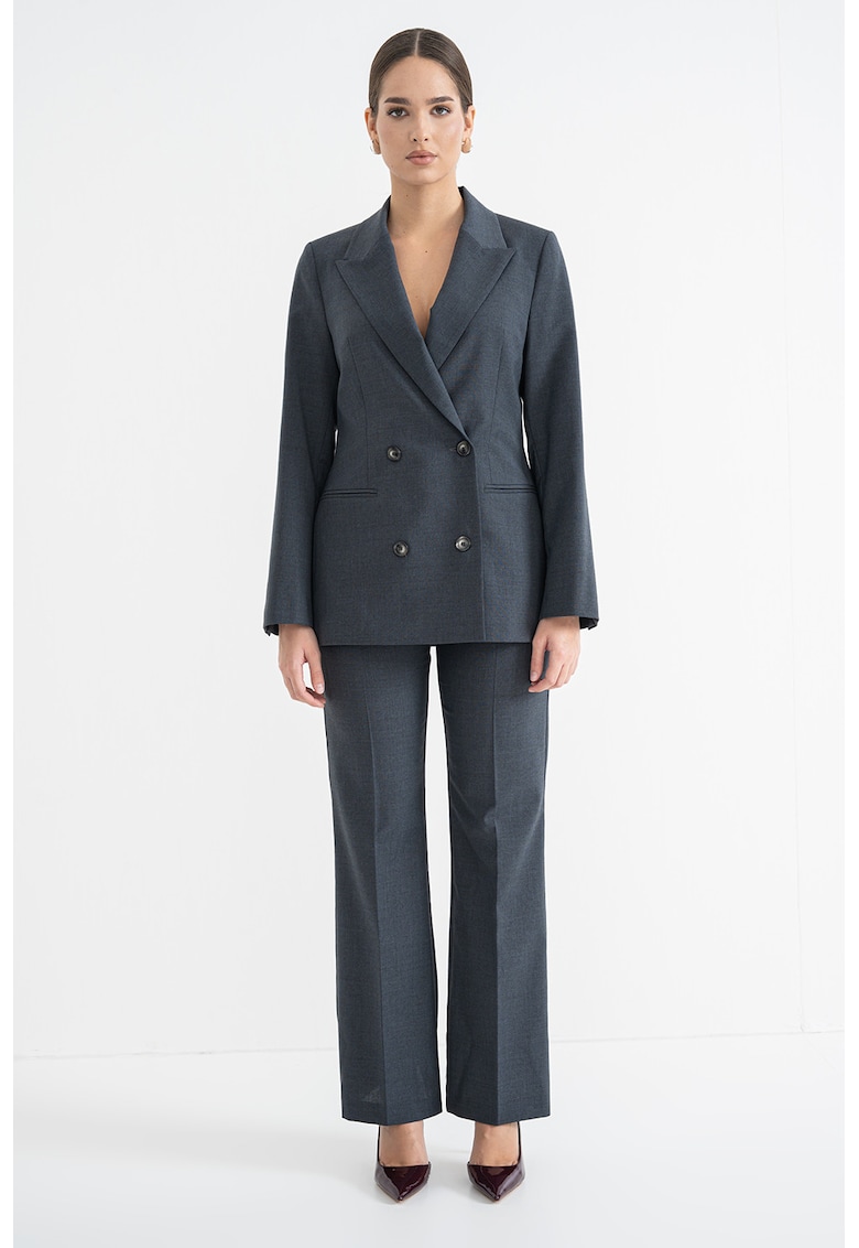 Sacou din amestec de lana cu doua randuri de nasturi