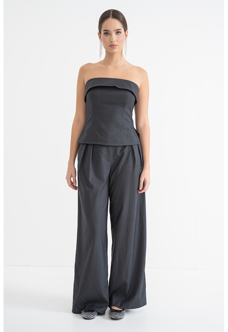 Top bandeau cu fermoar