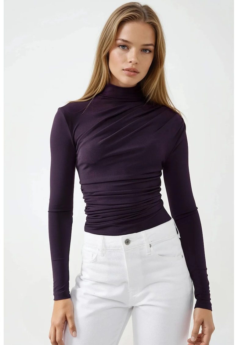 Bluza dama - guler inalt - mov - Violet/Mov