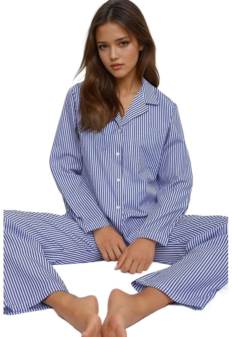 Pijama dama -  Bumbac - Albastru