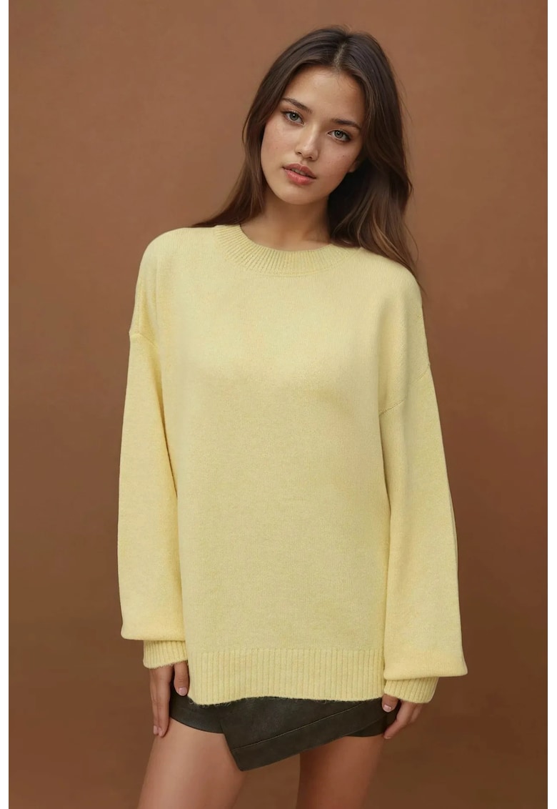 Pulover tricotat galben - tricot