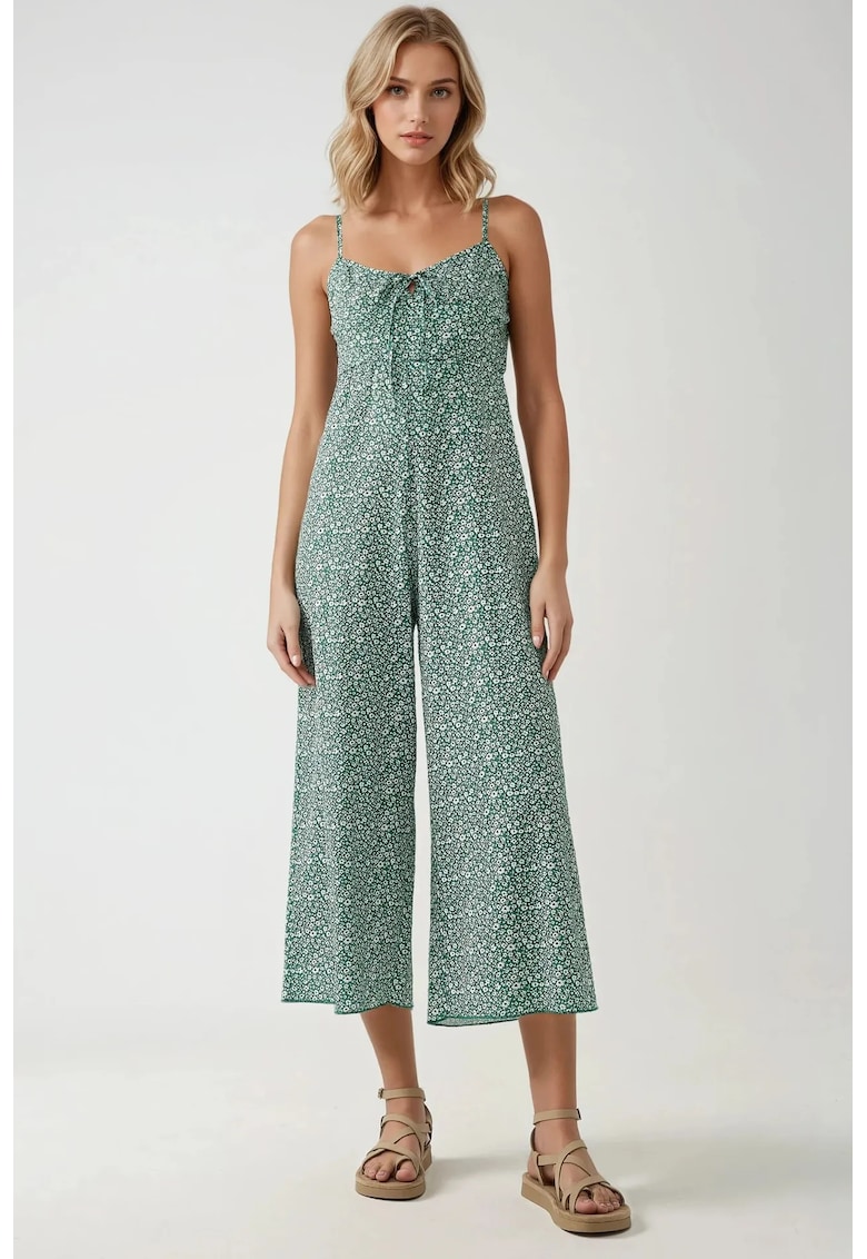 Salopete dama - Floral - Textil - Verde menta