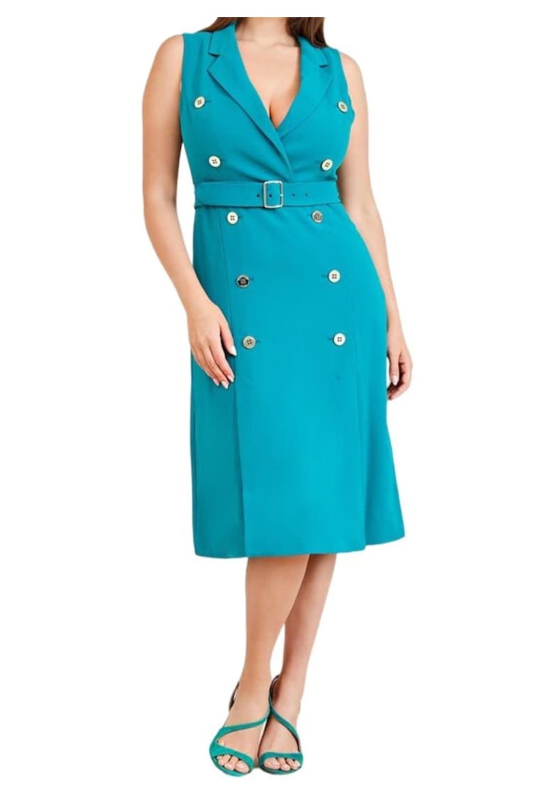 Rochie midi cu doua randuri de nasturi