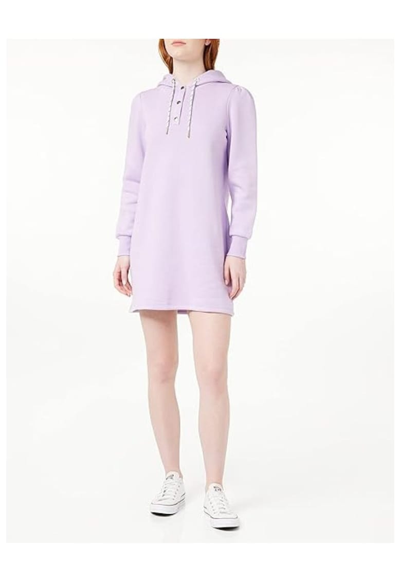 Rochie-hanorac scurta cu imprimeu uni Osweet -