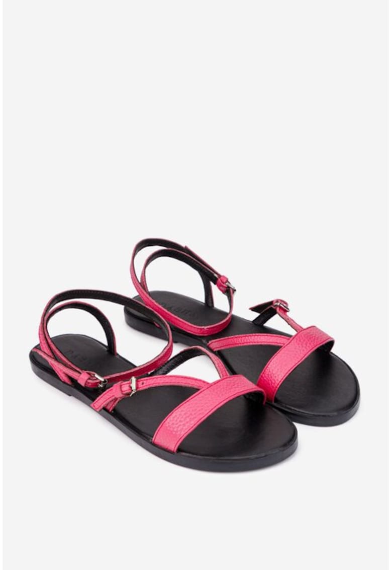 Sandale dama din piele naturala fuchsia