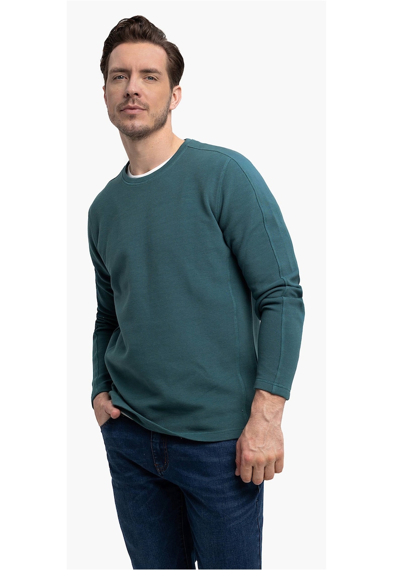 Tricou barbati cu maneci lungi L-Far - turcoaz