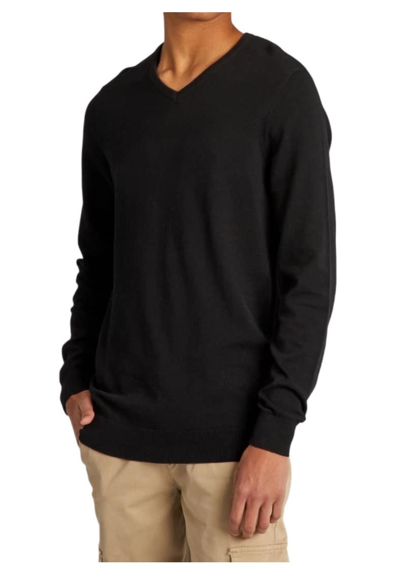 Pulover uni cu decolteu in V - Pulover uni cu decolteu in V -