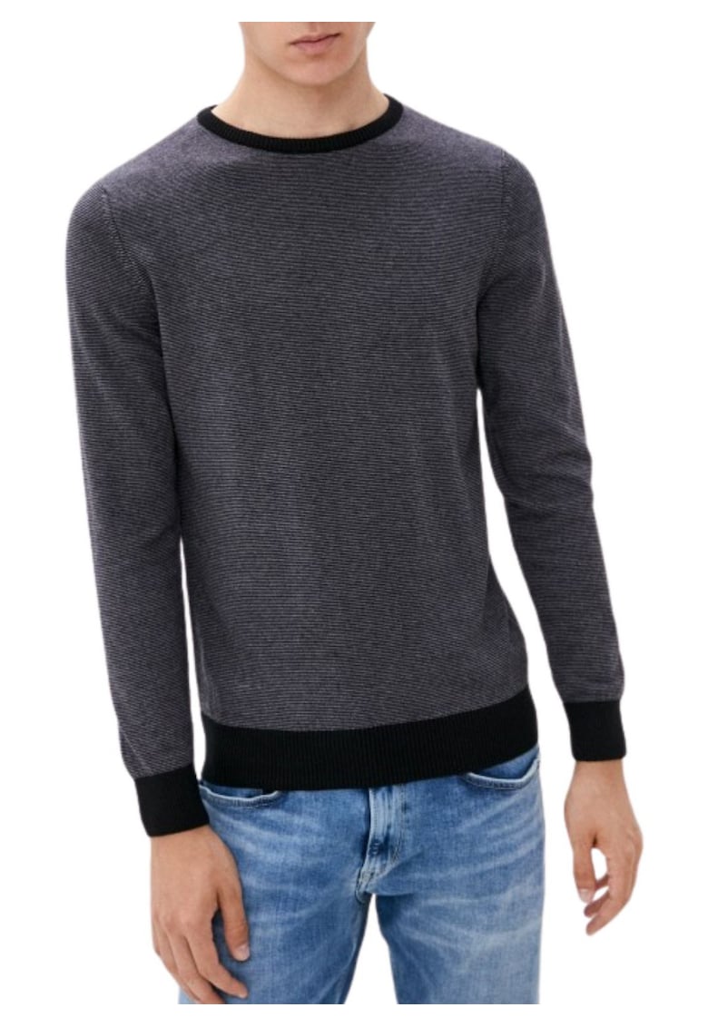 Pulover din bumbac slim fit - Pulover din bumbac slim fit -