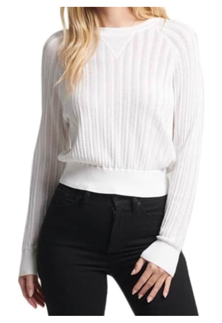 Pulover uni cu decolteu la baza gatului - Pulover uni cu decolteu la baza gatului -