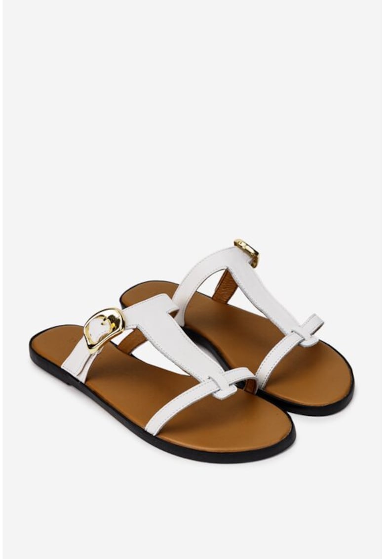 Sandale dama piele premium - Alb