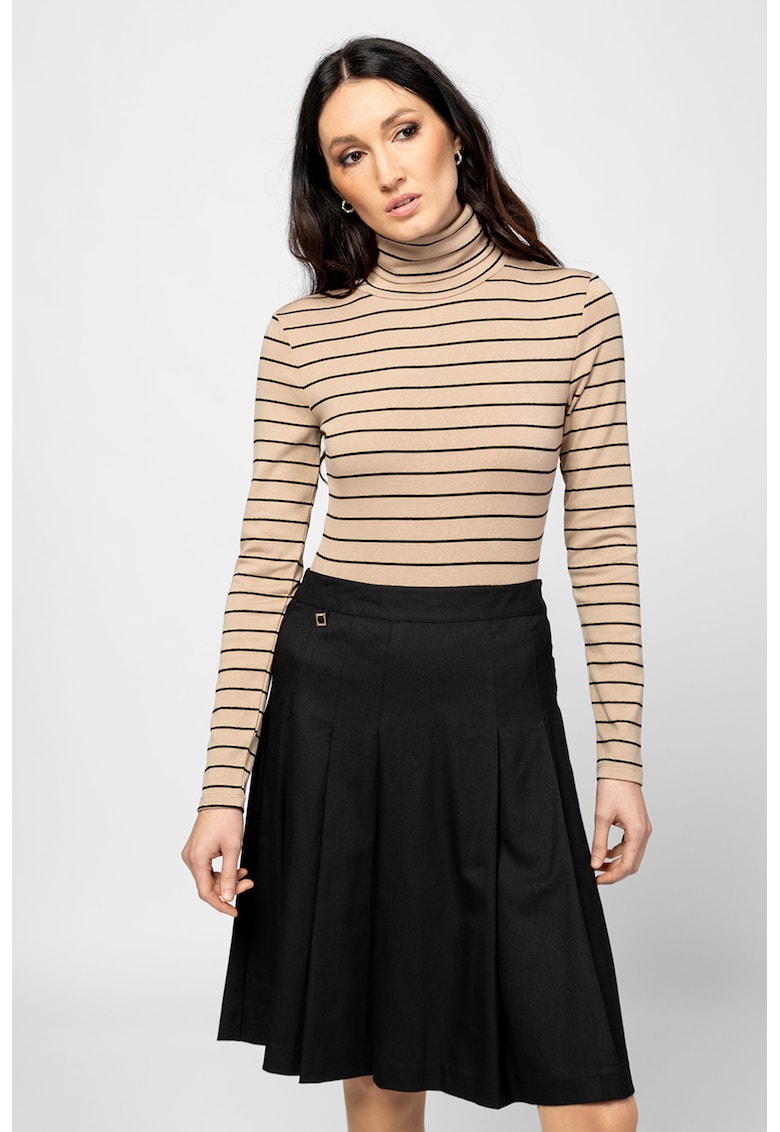 Bluza din amestec de modal cu guler inalt Canva