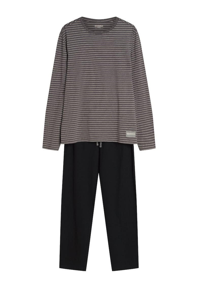 Pijamale confortabile si elegante pentru barbati - intr-o culoare eleganta negru-gri - New Pijamale confortabile si elegante pentru barbati - intr-o culoare eleganta negru-gri - New