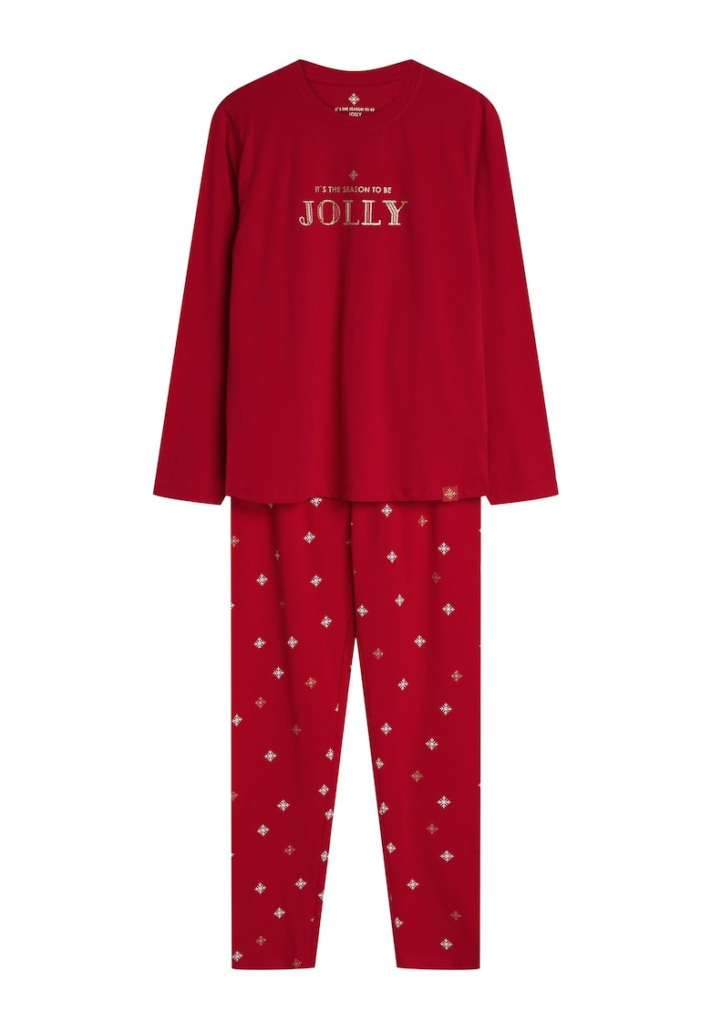 Pijamale dama -  Dotie - cu fulgi de zapada