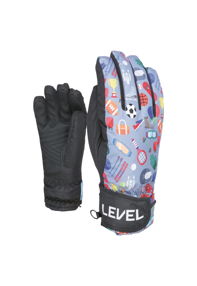 Manusi sport Level Juke Jr - impermeabile - captusite cu polar - negru - marime