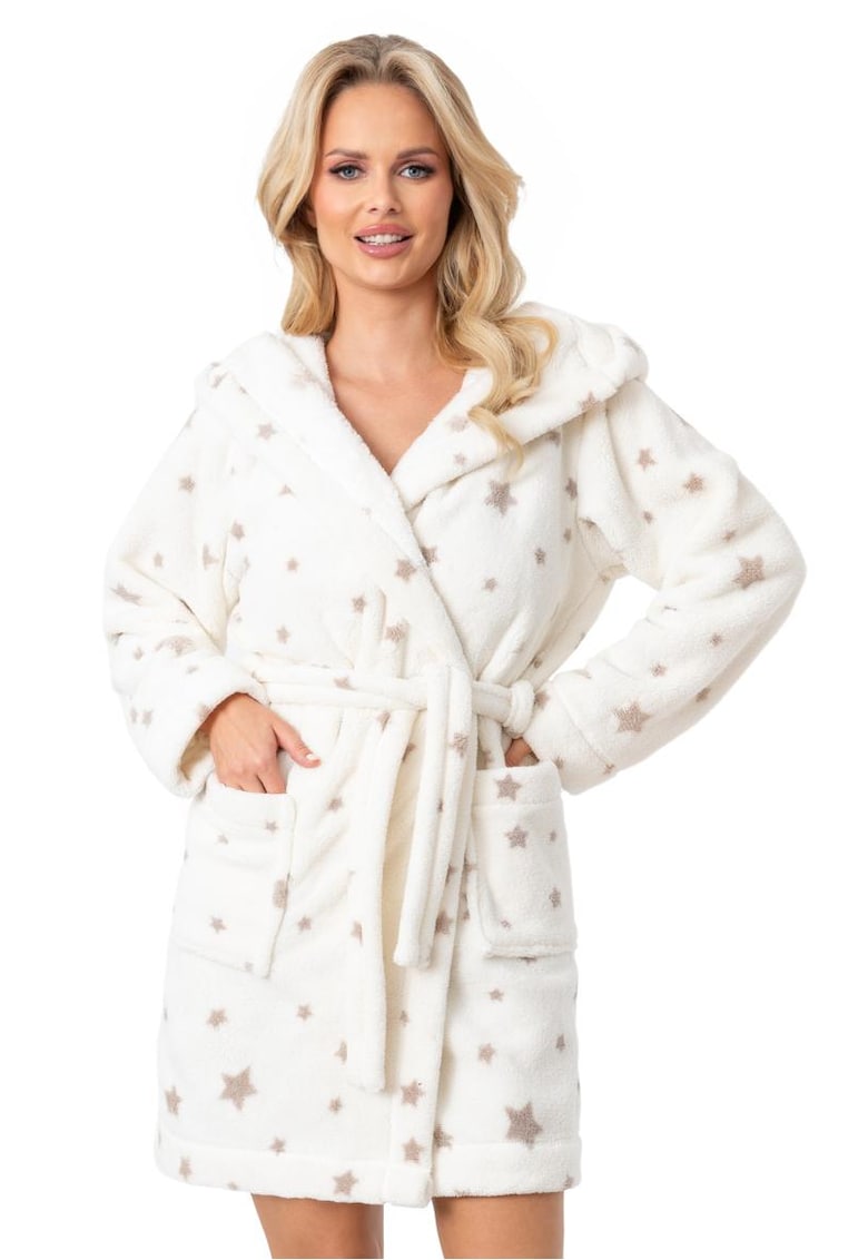 Halat pufos cu imprimeu cu stele