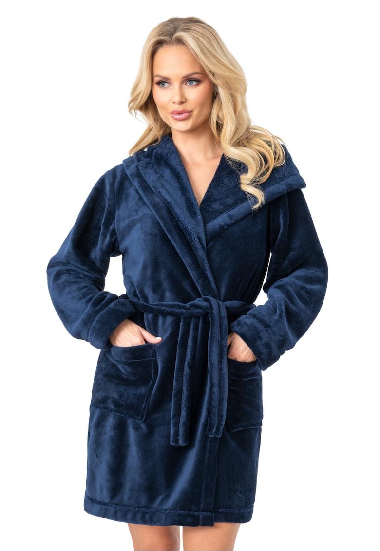 Halat pufos cu buzunare aplicate