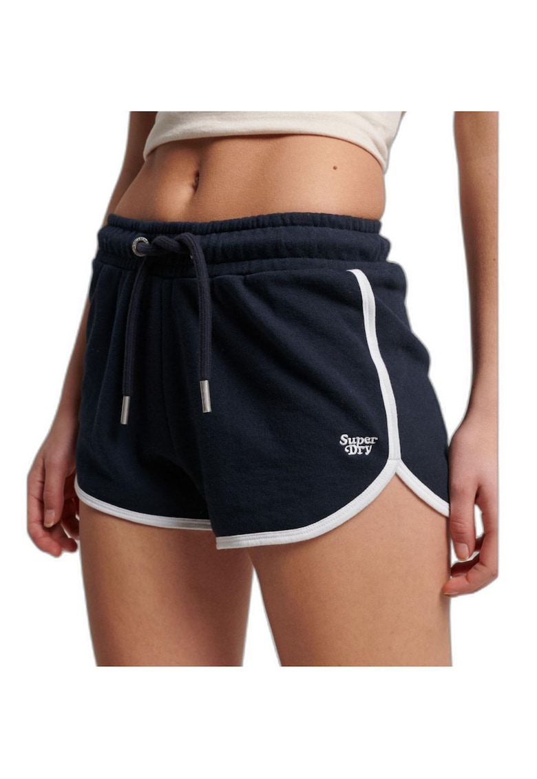 Pantaloni scurti cu talie elastica si snur