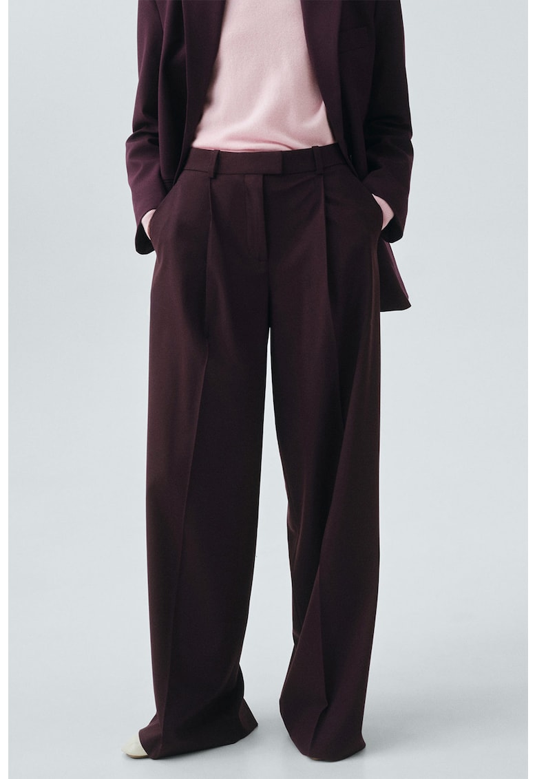 Pantaloni eleganti lejeri cu pensa