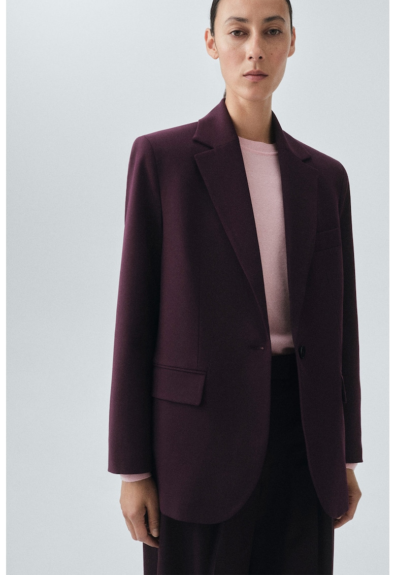Sacou din amestec de lana cu slit pe partea din spate
