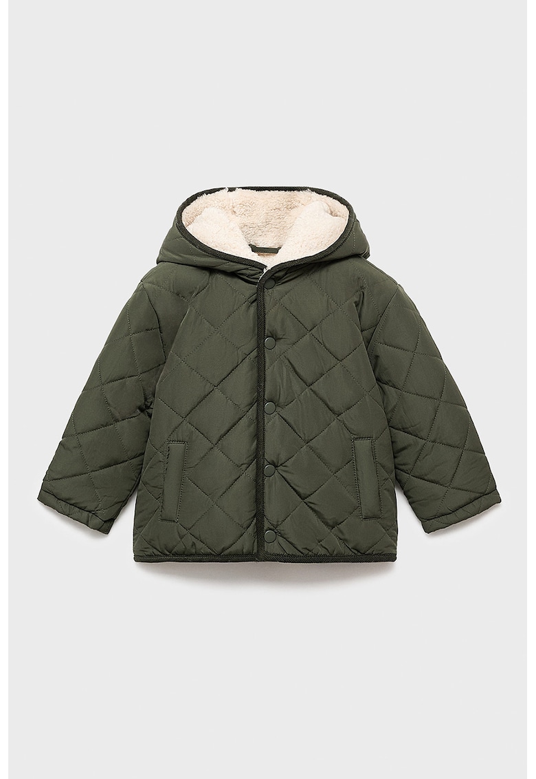 Geaca cu vatelina si captuseala din blana shearling sintetica